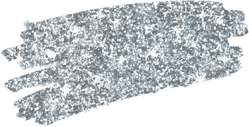 Silver Glitter Brush Stroke