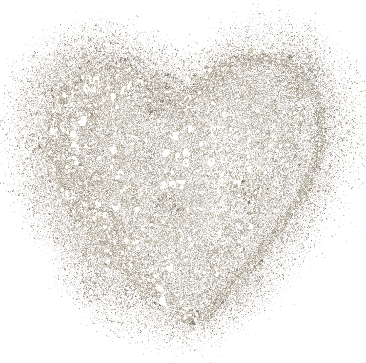 Silver glitter cute heart